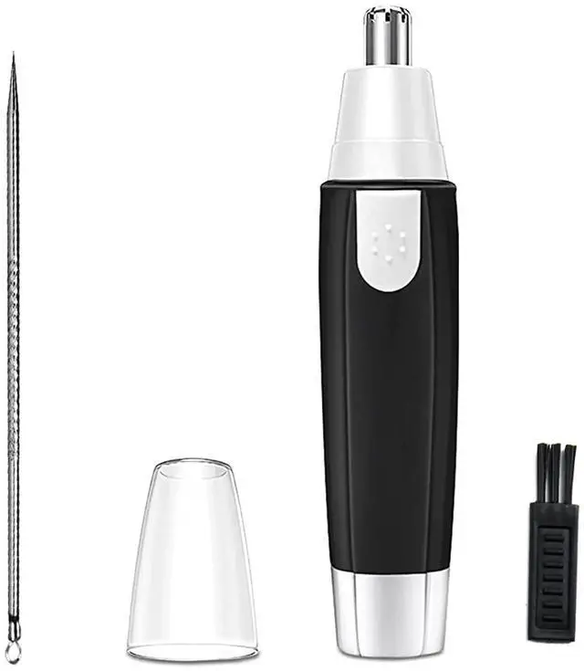 Main image of Nose Hair Trimmer for Men and WomenProfessional Painless Clean Nasal Ear & Facial Hair Electric TrimmerBattary-Operated Eyebrow ClipperDual Edge Blades for Easy Cleansing Black