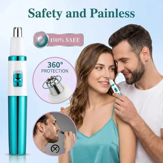 Alt view image 3 of 7 - Ear and Nose Hair Trimmer Clipper - 2026 Professional Painless Ladies Eyebrow & Facial Hair Trimmer for Men Women,Battery-Operated,with IPX7 Waterproof Dual Edge Blades for Easy Cleansing
