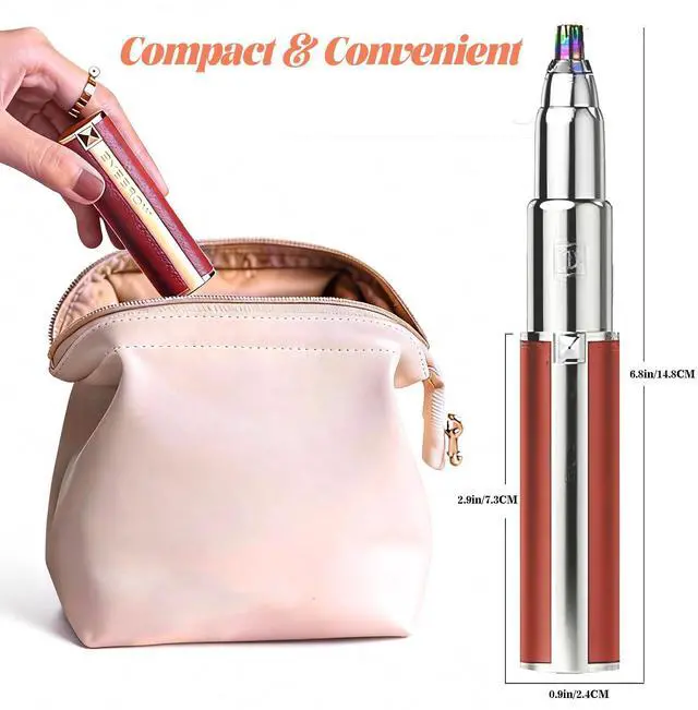 Alt view image 6 of 7 - Womens Eyebrow Trimmer Rechargeable Upgraded 2-in-1 Portable Electric Eyebrow Trimmer & Nose Hair Remover Black Waterproof Eye Brow Razors Electric with USB Charging