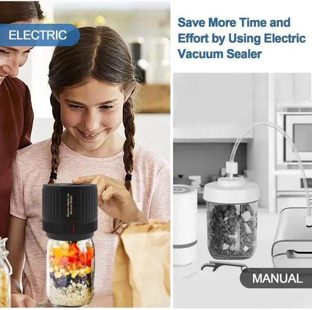 Alt view image 2 of 6 - Electric Mason Cordless Vacuum Sealer Kit for Food Storage