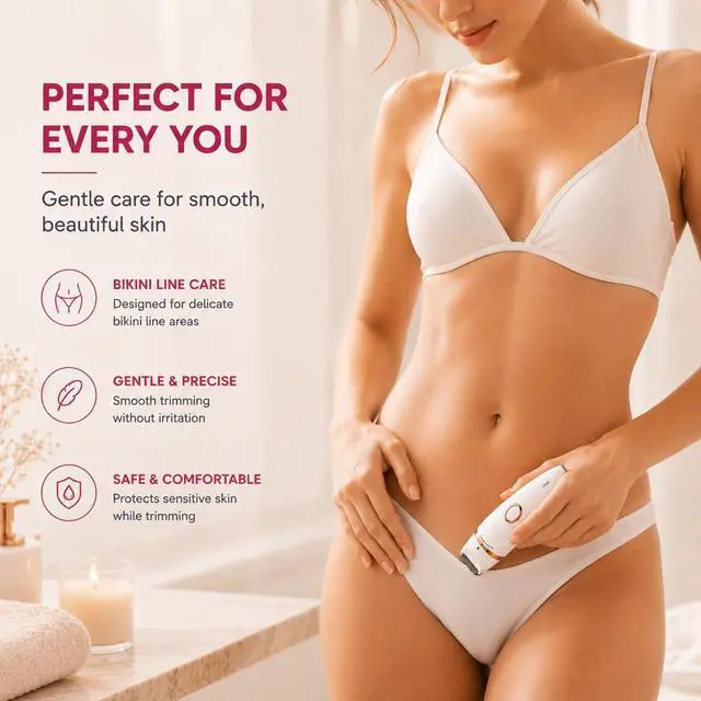 Alt view image 3 of 7 - 7-in-1 Electric Shaver for Women,Bikini Trimmer for Women, Waterproof & USB Rechargeable with Body Hair Trimmer,Eyebrow Trimmer, Nose Hair Clipper,Callus Remover &Facial Cleansing Brush,Gifts for Lady