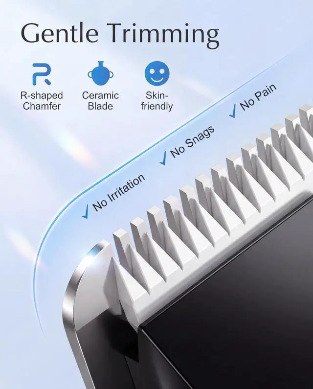 Alt view image 2 of 7 - Manscape Body Hair Trimmer for Men-3 in 1 Electric Razor Groin Groomer,IPX7 Waterproof,Versatile Hair Trimmer for Ball/Pubic/Chest/Beard/Nose,USB-C Rechargeable,Gifts for Him Dad