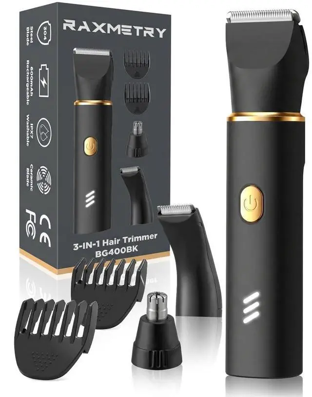 Main image of Manscape Body Hair Trimmer for Men-3 in 1 Electric Razor Groin Groomer,IPX7 Waterproof,Versatile Hair Trimmer for Ball/Pubic/Chest/Beard/Nose,USB-C Rechargeable,Gifts for Him Dad