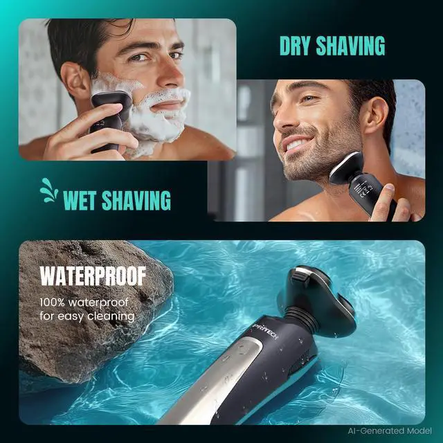 Alt view image 3 of 7 - Electric Razor for Men Rotary Electric Shavers for Men Cordless
