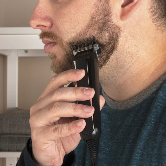 Alt view image 4 of 6 - Corded Detailer Trimmer Kit for Mens Grooming | For Trimming Beard, Mustache, Stubble, Ear, Nose, & Body Hair - 3 Grooming Heads Model 9686