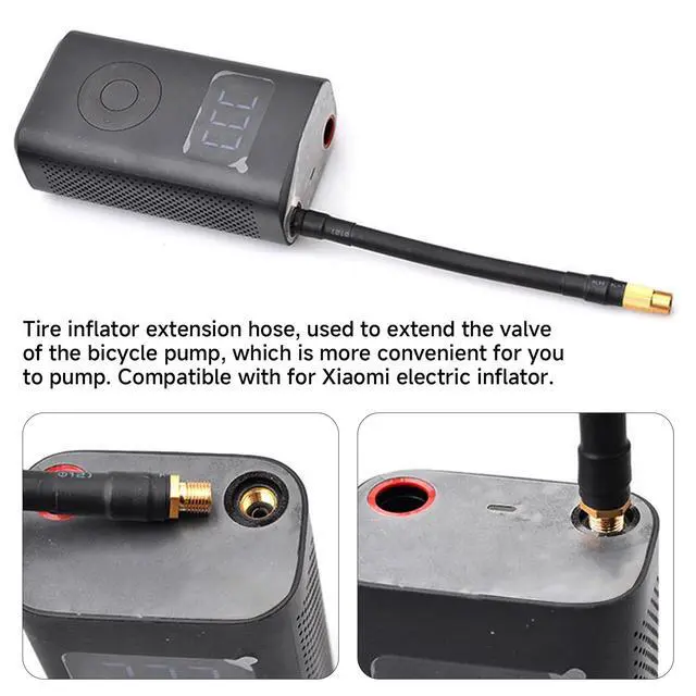 Alt view image 3 of 7 - Tire Inflator Extension Hose 6.3Inch Air Pump Tube Replacement for Electric Inflator Motorcycle Automobile Flexible Multipurpose