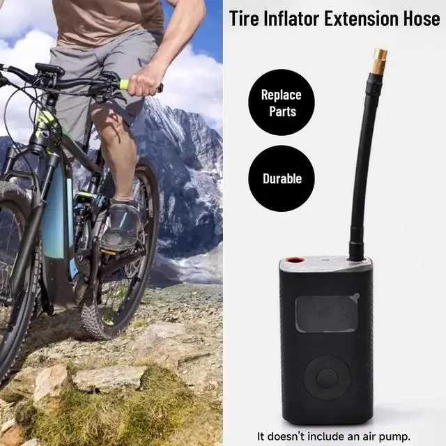 Alt view image 5 of 7 - Tire Inflator Extension Hose 6.3Inch Air Pump Tube Replacement for Electric Inflator Motorcycle Automobile Flexible Multipurpose