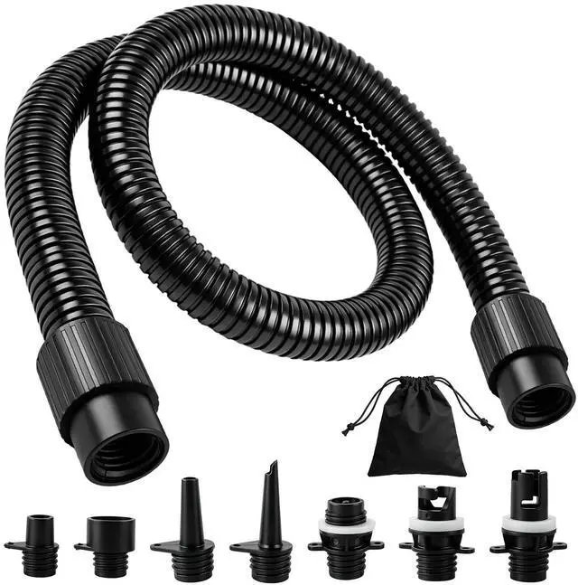 Main image of Paddle Board Pump Adapter Hose, 3.5Ft SUP Air Pump Hose with 7 Air Valve Nozzles, Paddle Board Accessories Replacement Parts for Electric Sup Pump, Inflatable Paddleboard, Rafts, Kayak, Pool