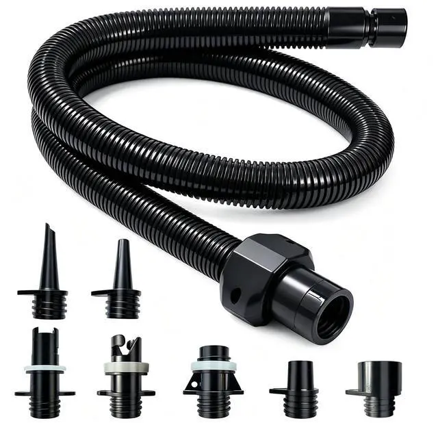 Main image of Paddle Board Pump Adapter Hose, Universal Sup Pump Adaptor Hose with 7 Air Valve Nozzles Fits for Most Sup Pump, Swivel Threaded Connector, Inner Diameter 0.9inch