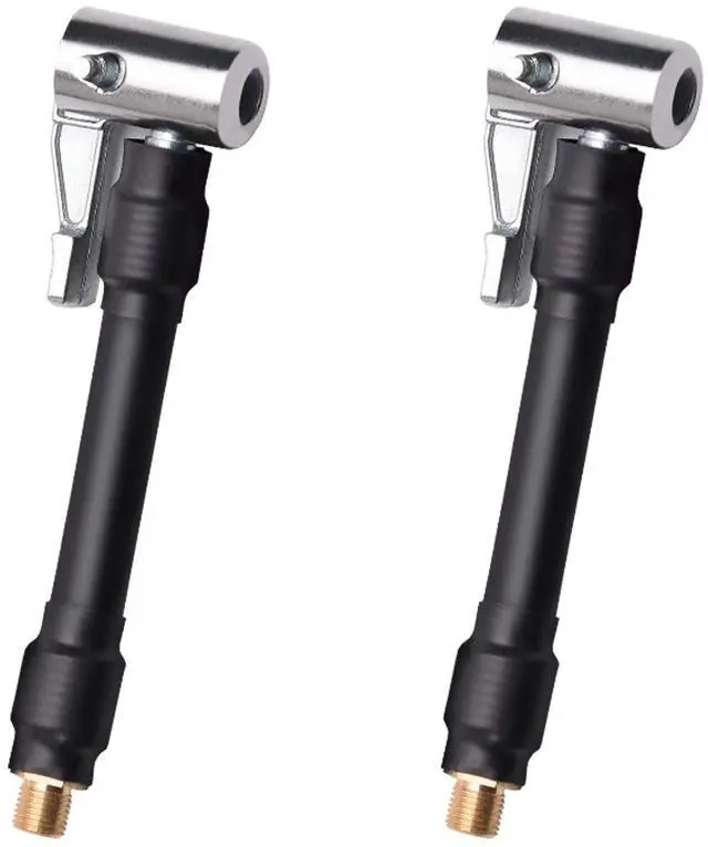 Main image of 2PCs Air Inflator Hose Adapter Convert Twist On Connection to Lock On Connection, Locking Air Chuck with Hose and Standard Tire Valve Fine Thread