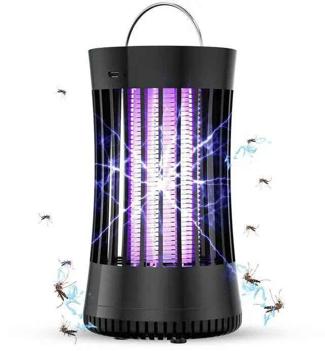 Main image of Portable USB Electronic Rechargeable Mosquito Killer Lamp/Bug Zapper for Summer Trip,Outdoor Camping,Patio,Home and Garden,Trap Indoor,Moth Trap/Bug Killer/Mosquito Killer Light(Black)