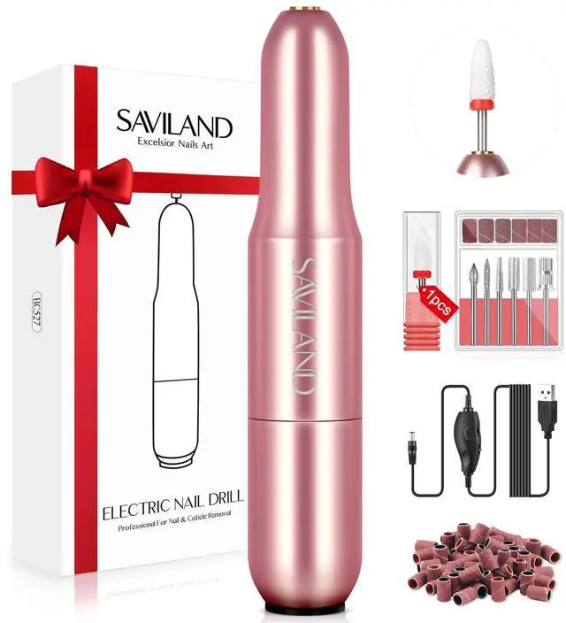 Main image of Electric Nail Drill: 20000RPM Pro Portable Efile Nail Drill Machine Professional Nail File Complete Drill Bits for Remove Acrylic Nails Manicure & Toenails Nail Care Home Salon DIY Nail Art