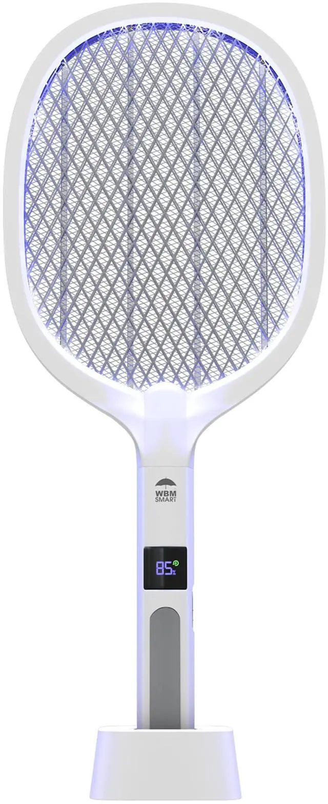 Main image of 2 in 1 Electric Bug Zapper, Mosquitoes Trap Lamp & Racket, USB Rechargeable Electric Fly Swatter for Home and Outdoor Powerful Grid 3-Layer Safety Mesh Safe to Touch