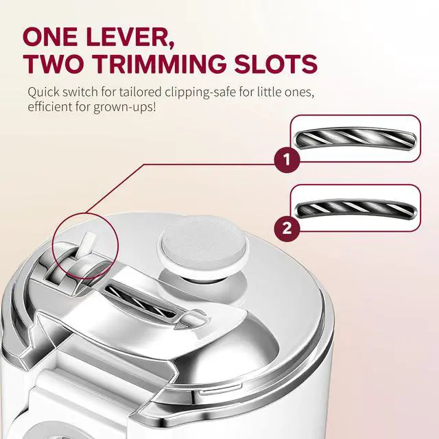 Alt view image 5 of 7 - Electric Nail Clippers for Seniors, Automatic Nail Clipper & Trimmer for Thick Toenails, LED Light & Magnifier, 3 Speeds, Dual Blades, Replaceable File Heads, USB-C Rechargeable, Clipping Catcher