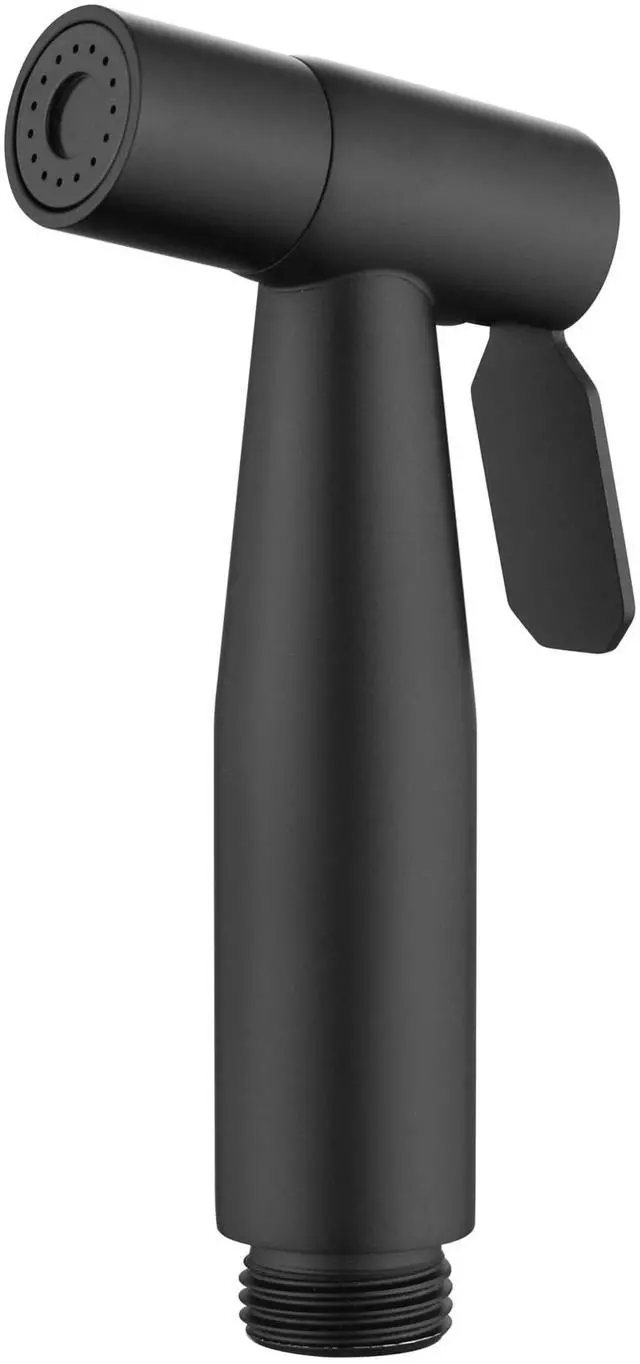 Main image of Matte Black Bidet Sprayer Head Only, Stainless Steel Handheld Toilet Sprayer Replacement with G1/2 Connector, Adjustable Pressure for Cloth Diaper, Pet Shower, Bathroom Cleaning