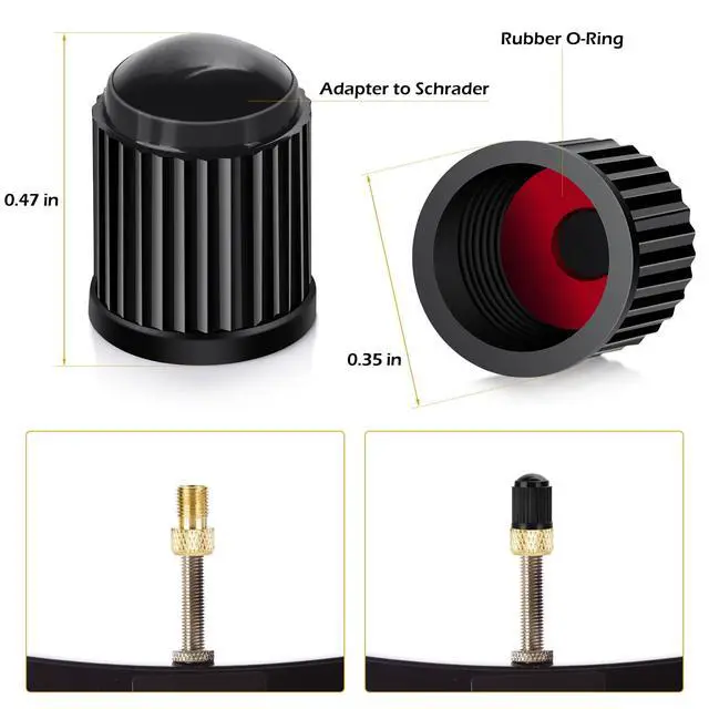 Alt view image 4 of 7 - Ball Pump Needles, Unbreakable Air Pump Needles Compatible with Hand and Electric Pump, Sports Ball Air Pump Needles, Tire Valve Caps, Presta to Schrader Valve Adapters, Balloon Inflation Nozzles Kit