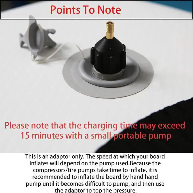Alt view image 4 of 7 - Inflatable Boat SUP Pump Adaptor Standard Schrader Conventional Air Pump Air Valve Adapter Spoke Plate Attachment(Black)