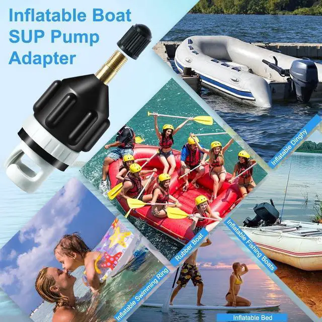 Alt view image 7 of 7 - 2Pcs Inflatable Boat SUP Pump Adapter, Premium Conventional Air Adapter, Sturdy SUP Air Adapter,Quickly Inflation and Strong Sealing Pump Adapter, for Inflatable Boat, Paddleboard and Kayak