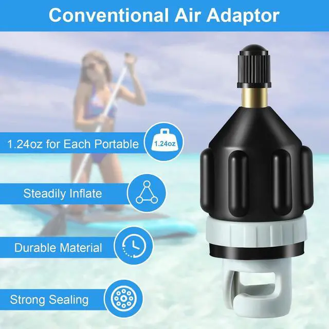 Alt view image 3 of 7 - 2Pcs Inflatable Boat SUP Pump Adapter, Premium Conventional Air Adapter, Sturdy SUP Air Adapter,Quickly Inflation and Strong Sealing Pump Adapter, for Inflatable Boat, Paddleboard and Kayak