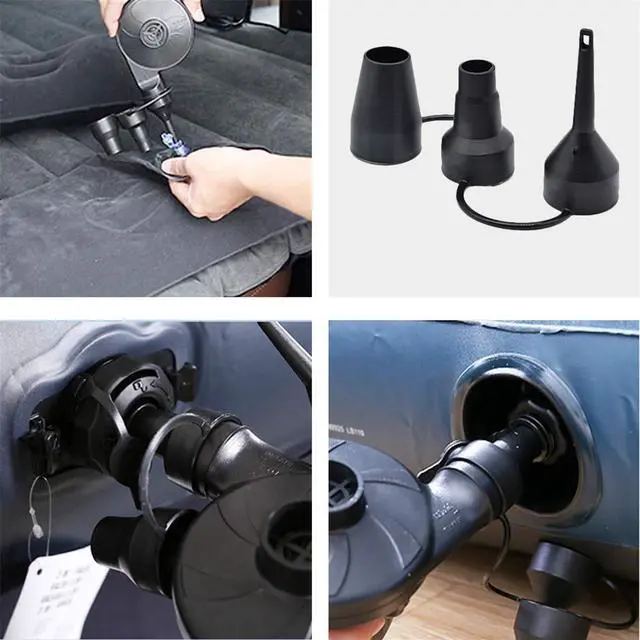 Alt view image 3 of 7 - Electric Air Pump for Inflatables Air Mattress Pump Bed Pool Toy Raft Boat Quick Pump Black (AC Pump(130W))