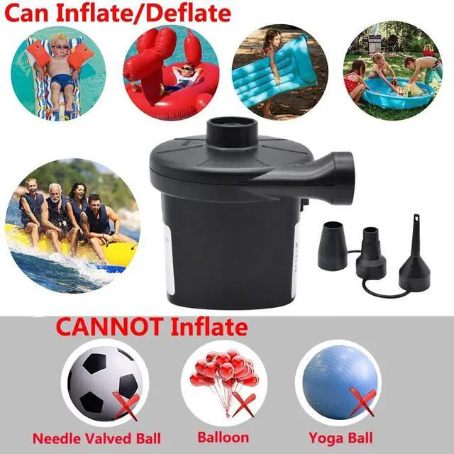 Alt view image 6 of 7 - Electric Air Pump for Inflatables Air Mattress Pump Bed Pool Toy Raft Boat Quick Pump Black (AC Pump(130W))