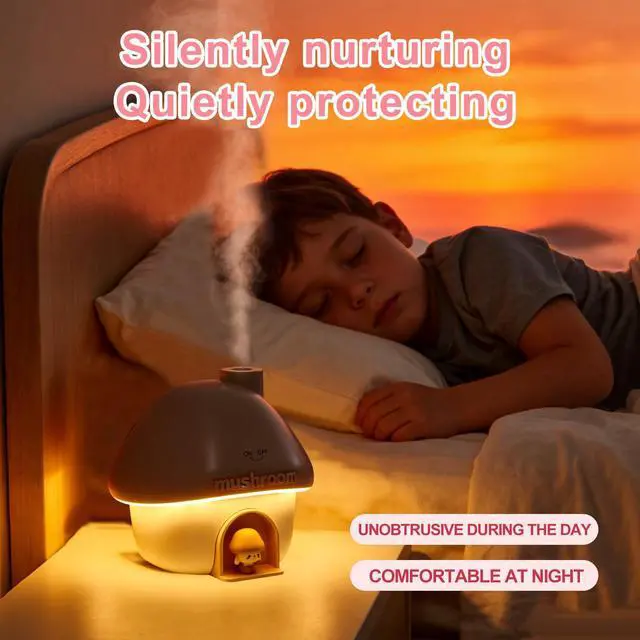 Alt view image 2 of 7 - Mushroom House Humidifier, Pink