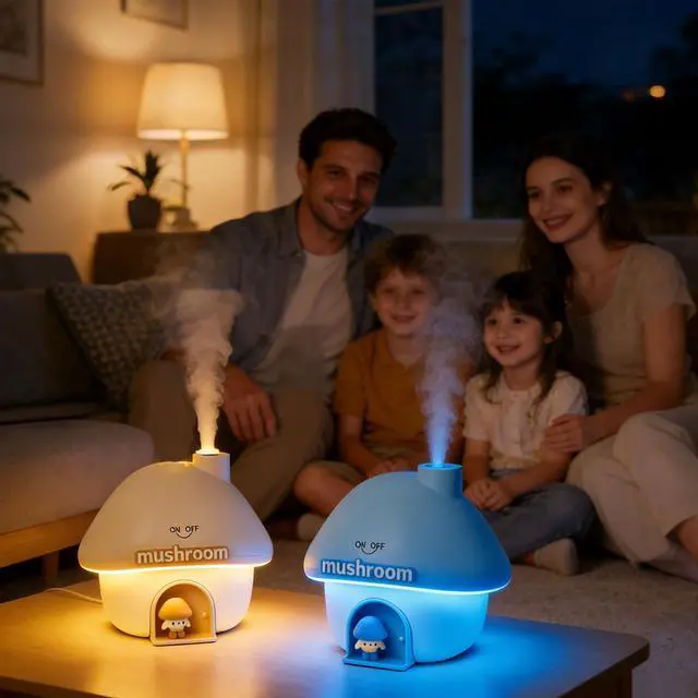 Main image of Mushroom House Humidifier, Pink