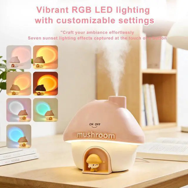 Alt view image 5 of 7 - Mushroom House Humidifier, Pink