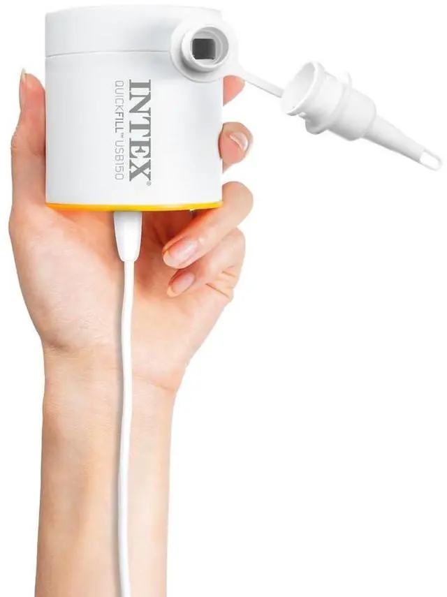 Alt view image 4 of 7 - INTEX 66616E QuickFill USB Air Pump: Inflatates and Deflates Pool Floats and Airbeds - Includes 2 Interrconnecting Nozzles - Lightweight and Portable - 150 L/Min Air Flow - Indoor and Outdoor Use
