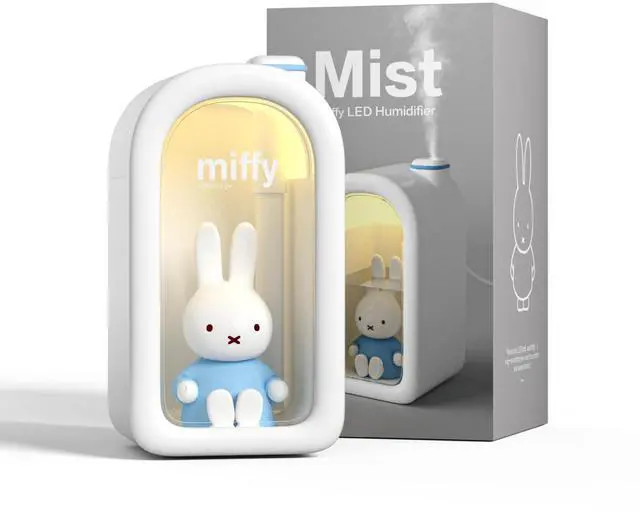 Main image of X Miffy Cool Mist Humidifier - Ultrasonic Quiet, Mini Cute Humidifier with Night Light, 380ml Humidifiers for Bedroom/Babies Nursery/Office