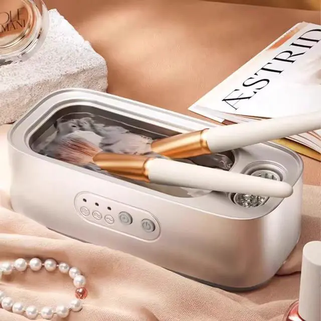 Alt view image 2 of 7 - Ultrasonic Jewelry Cleaner 48KHz Mini Sonic Cleaning Machine for Glasses, Diamonds & Watches Portable Electric Jewelry Cleaner with 3-Speed Control & Contact Lens Case