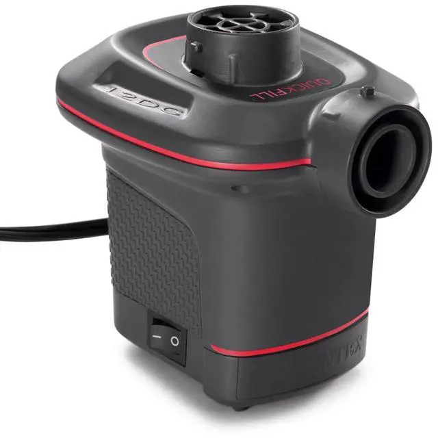 Alt view image 3 of 5 - QuickFill 12 Volt DC Electric Pump Includes 3 Interconnecting Nozzles Sleek and Compact Design 650 L/Min Air Flow Outdoor Use