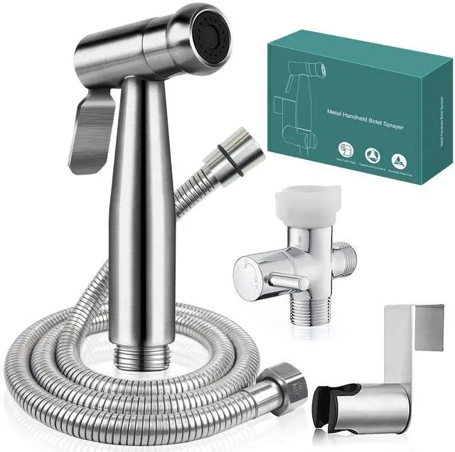 Main image of Handheld Bidet Sprayer for Toilet,Premium SUS304 Stainless Steel Bathroom Bidet Sprayer Attachment Set with Anti-Leak Hose&High Pressure, Ideal for Feminine Wash, Cloth Diaper Cleaning&Muslim Shower