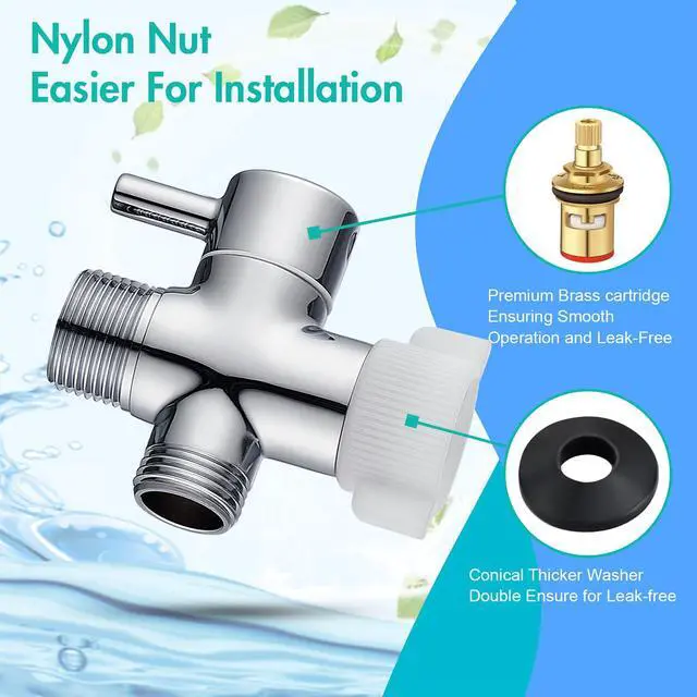 Alt view image 4 of 7 - Handheld Bidet Sprayer for Toilet, Stainless Steel Metal Made Baby Cloth Diaper Spraying Kit, Bathroom Toilet Bidet Attachment Set for Bathing Pets and Feminine Hygiene, Brushed Nickel