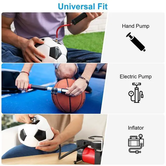 Alt view image 3 of 5 - 40 Pcs Brass Ball Pump Needles, Heavy Duty No Break Air Pump Needles, Premium Stainless Steel Inflation Needles with Storage Case, Compatible with Hand/Electric Pump for Sports Balls