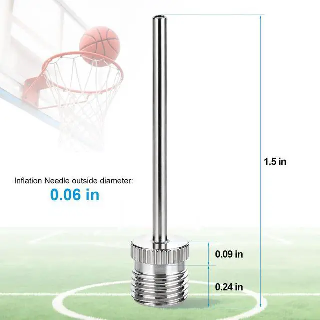 Alt view image 4 of 5 - 40 Pcs Brass Ball Pump Needles, Heavy Duty No Break Air Pump Needles, Premium Stainless Steel Inflation Needles with Storage Case, Compatible with Hand/Electric Pump for Sports Balls