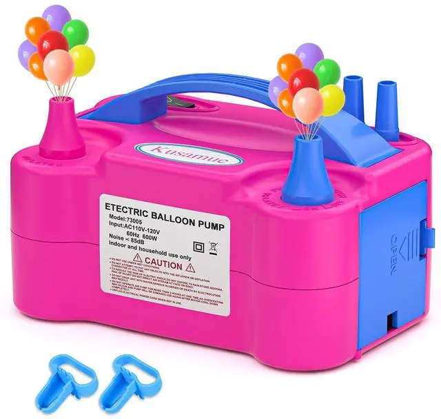 Main image of Electric Balloon Pump, Balloon Inflator Machine for Balloons at Home,Quick Inflation Dual Nozzle Balloon Blower Portable Air Balloon Pump Balloons Inflator for Kids Party Decoration (Rose Red)