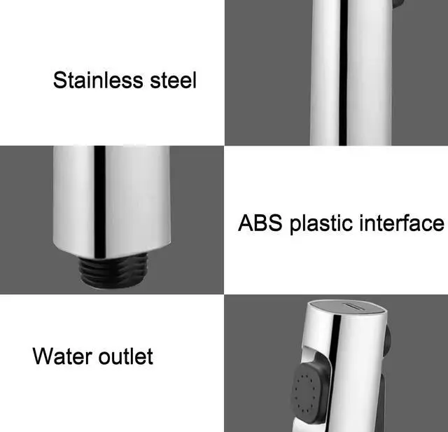 Alt view image 6 of 7 - Bidet Hand Held Shower Set Dual Jet Mode Nozzle ABS Plastic Baby Cloth Diaper Spray Set with Faucet Dispenser Spring Hose Wall Mount Bracket