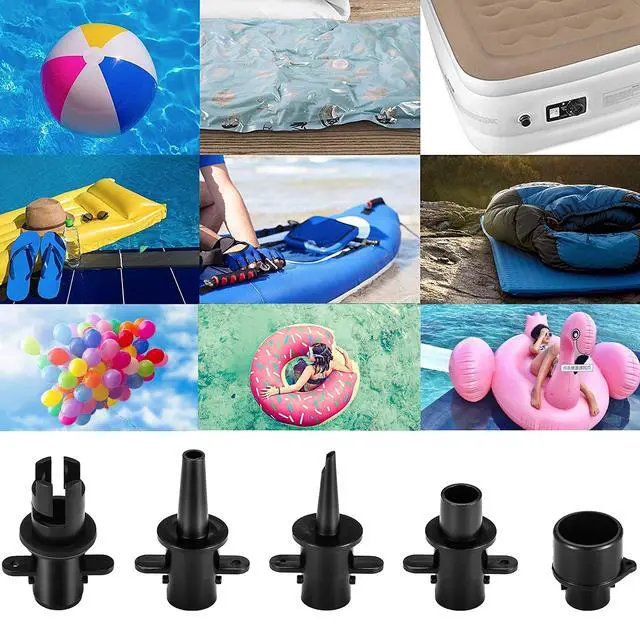 Alt view image 4 of 7 - Electric Air Pump High Power Air Pump Inflator & Deflator Valve with 5 Nozzles for Air Mattress, Swimming Rings, Airbeds, Rafts, Inflatable Sofas & Inflatable Pools etc (300W Black)