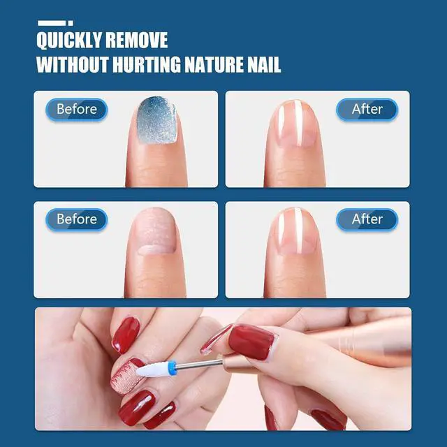Alt view image 4 of 6 - 21pcs Nail Drill Bits Sets, 3/32 Inch Cuticle Electric Nail File and Ceramic Acrylic Gel Nail Bit Kit, Acrylic Nail Art Tools, Carbide Remover Bits for Manicure Pedicure, Home Salon