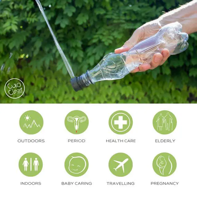 Alt view image 2 of 7 - CuloClean 2pcs Portable Bidet for Toilet, Travel, or Camping. Compatible with Every Bottle. Discreet, Ecological, Mini, Elderly, Sprayer, Bio, Personal, Handheld, Backcountry Bidet.