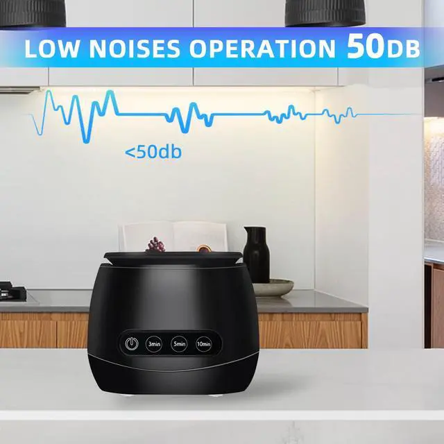 Alt view image 6 of 7 - Ultrasonic Cleaner, 45kHz Ultrasonic Retainer Cleaner Machine with Three Modes, Toothbrush, Jewelry, Rings and More, Black