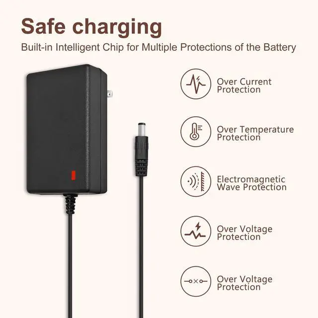 Alt view image 6 of 7 - 12V for Nekteck Neck Massager Charger for Zyllion Shiatsu Back and Neck Massager, Compatible with Nekteck LMS-801/RESTECK/Vellax/Medcursor/Mirakel/InvoSpa Shiatsu/Papillon/Mo Cuishle/Viktor Jurgen,9ft