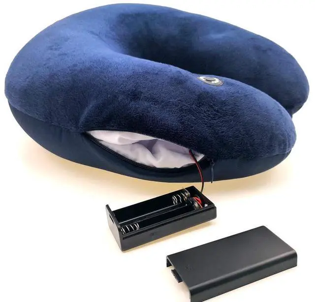 Main image of Vibrating Neck Pillow Massage Therapy for Traveling Home Rest Portable Neck Pillows for Pain Relief Best Gift for Parents, Deep Blue