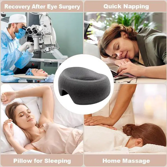 Alt view image 3 of 7 - Face Down Pillow for Massage Table,Massage Headrest for Bed,Stomach Sleeping,BBL Pillow After Surgery,Post-Eye Surgery Recovery,Tanning Pillow with Removable Cover