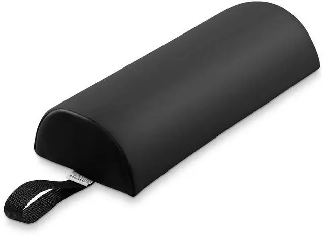 Main image of Half Round Neck Massage Table Bolster Pillow Pad - 13 x 6 x 3 Inch - Black