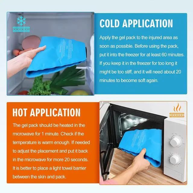 Alt view image 4 of 7 - Neck Stretcher & Gel Pack for Pain Relief, Cervical Traction Device Pillow with Hot Cold Compress, Reusable Ice Pack Wrap for Neck, Shoulder, Knee, Back, Hand Injuries, Swelling, Bruises, Sprains