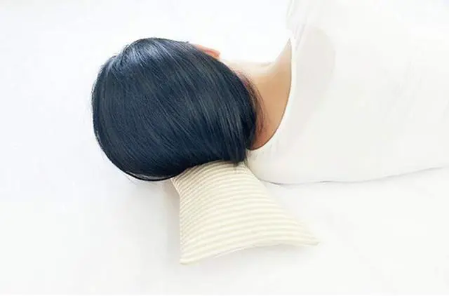 Alt view image 6 of 6 - Inflatable Pillow Cushions, Height Adjustable Neck Cervical Head Support, Soft Portable Pillow with Pump for Car, Home, Office, Travel, Camping, Pillow Case Removable (Brown)