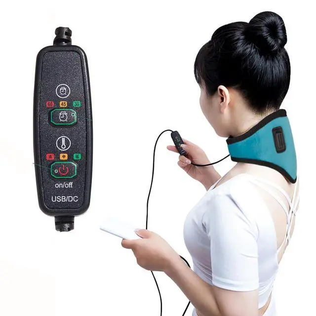 Alt view image 5 of 7 - USB Neck Heating Pad Electric Neck Wrap for Pain Relief Heated Neck Warmer Physical Therapy Heated Neck Brace 3 Adjustable Temp Auto Shut Off Thermal Neck Support Neck Protector for Soreness Stiffness