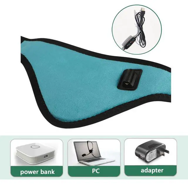 Alt view image 5 of 7 - USB Neck Heating Pad Heated Neck Wrap for Pain Relief Electric Neck Warmer Collar Physical Therapy Heated Neck Brace 3 Adjustable Temp Auto Shut Off Portable Neck Heat Brace for Soreness Stiffness